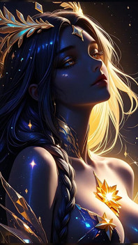 Void Empress of the Dark Matter Galaxy Crystal Cosmic Goddess Ai Art Slideshow