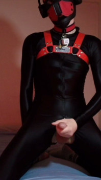 Needy Pet Jerks His Cock on His Knees