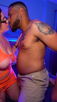Artemis Oils Down and Fucks Vicki in Private Party Room - Blue Light Facial Blast