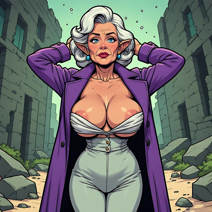 AI Porn: Comic Style titten aus kunst