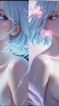 Aesthetic Ai Art: Ethereal Nude Portraits in Neon Dreams