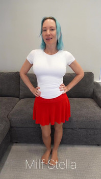 White Top & Red Skirt