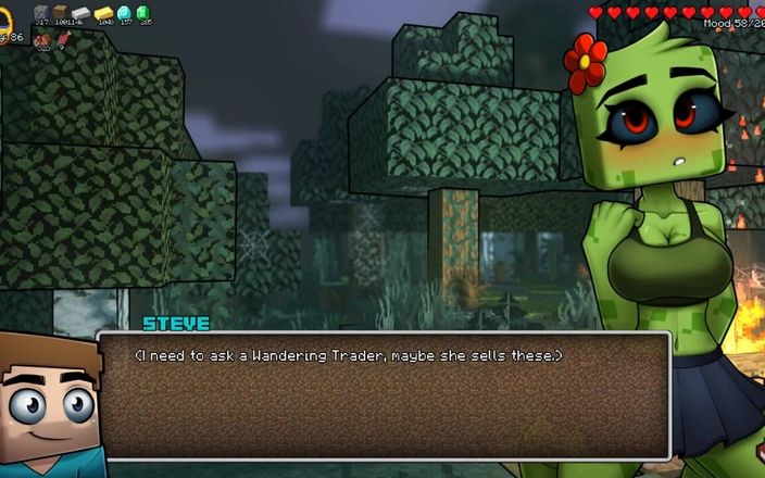 Visual Novel Collect LoveSkySan: Minecraft Horny Craft - partea 28 Creeper în lenjerie! Muie cu vedere la...