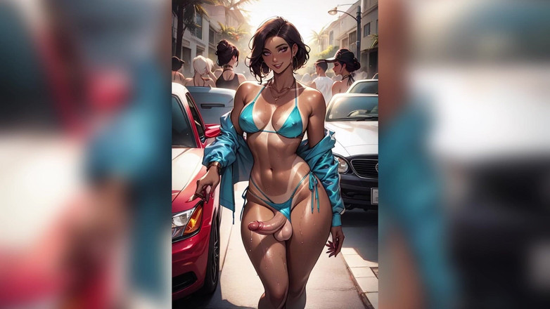 TRANSH: Kongkek dubur transeksual pancutan mani