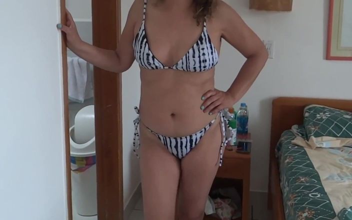 Ardientes69: On the Beach While I Put on a Bikini, My...