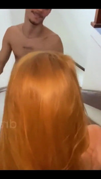 Fucking a Naugthy Redhead in the Stairs