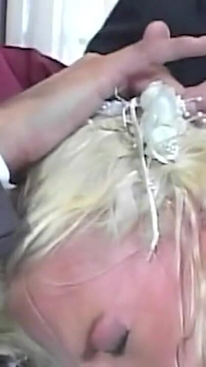THAGSON RETRO: Insatiable Blonde Bride Takes Two Cocks at Once