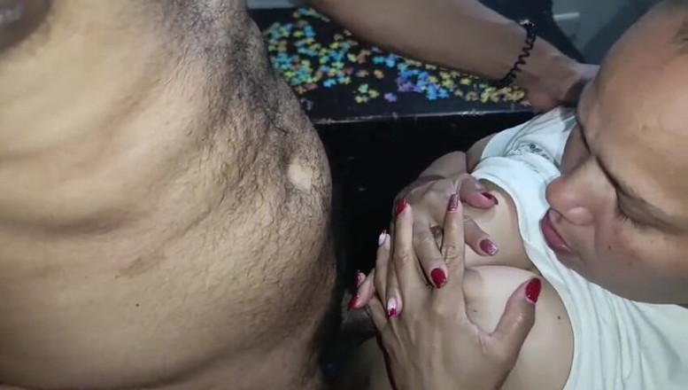 Ckmilkmam96: My Neighbor Sucks My Dick Until I Cum in Her...