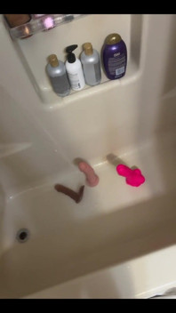 Washing the dildos