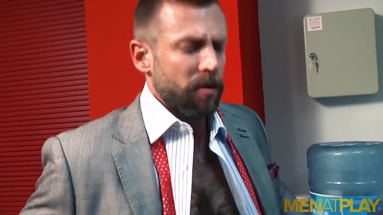 Menat Play: MENATPLAY - Bottom hunk in suit Logan Moore anal fucked hard