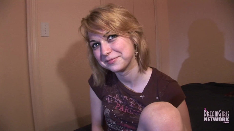 Dream Girls: Cute shy coed first timer shows her pussy