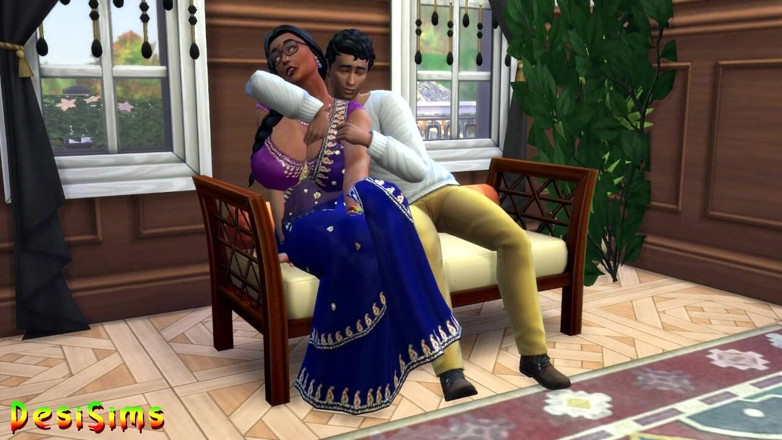 Desi Sims: English Version - Desi mallu saree Stepaunty cheating with a boy -...