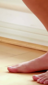 Rimming in Oversized Shirts - Blonde Licks the Brunette's Ass and Pussy on the White Couch