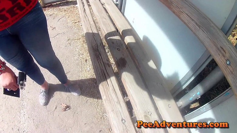 Pee Adventures: Pissing on the bench in a buss station