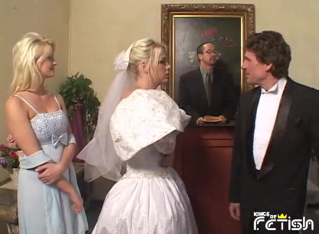 Big Tits for You: Pretty bride gets rough fucked by two masked guys in...