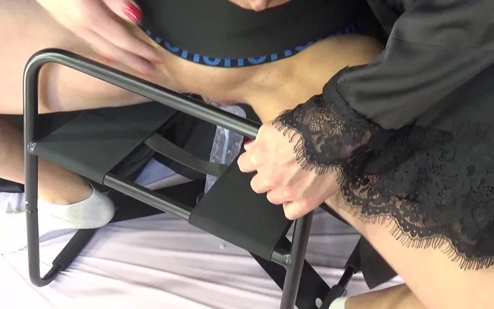 AnnaBUST: Adult Dildo Chair Riding