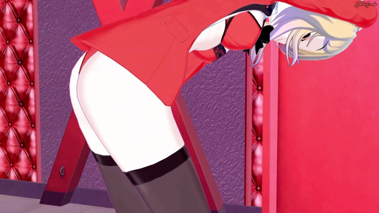 Hentai Smash: Charlie masturbasi sampai dia orgasme - hentai hotel hazbin