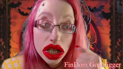 FinDom Goaldigger: Ošklivé péro se promění v ošklivou halloweenskou hračku