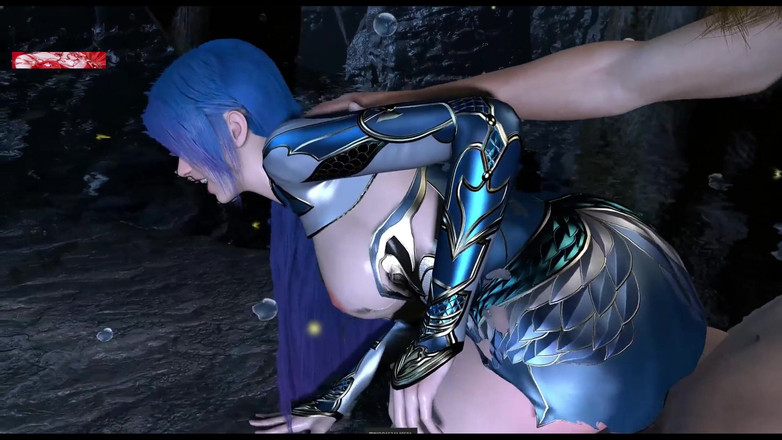 X Hentai: 蓝头发Fantasy.exe：女神释放 - 3D 动画成人动漫