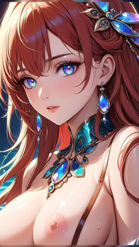 Dream reflections: una bellissima giovane donna con gli occhi iridescenti