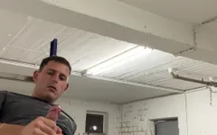 Handsome German Boy Jerks off in the Storage Room at Work Until He Cums