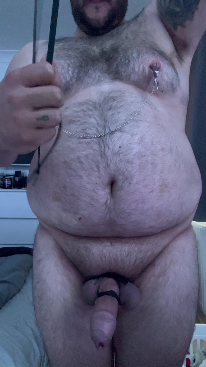 Shaun Cbt: Kuk och boll bondage med nippelklämmor och butt Plug