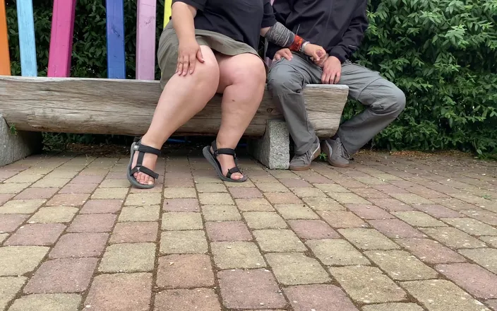 OurFetishLife: Mother-in-law Jerks Son-in-law's Cock in a Public Park