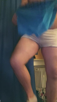 Chub Boy Pissing in White Undies