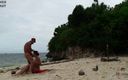 James B: Eenzame strandneukpartij - amateur Russisch koppel