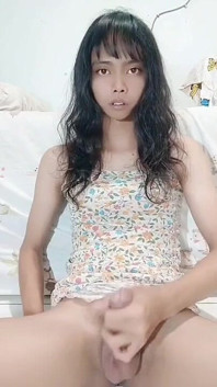 Asian Shemale Masturbation