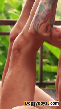 An Exotic Oil Massage by a Jungle Hotel Service Boy