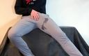 Lucas Nathan King: Éjaculation bruyante dans un pantalon | Éjaculation énorme | Slowmotion