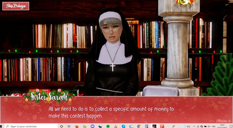 Cumming Gaming: Crăciun nelimitat [Joc porno hentai] Ep.4 - călugăriță curvă își arată sânul uriaș