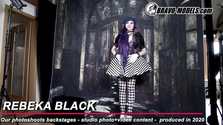 Bravo Models Media: Servizio fotografico 386-backstage rebeka black - adulto