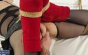 Bdsmlovers91: Red heels - stoking hitam bondage liar - versi warna-warni