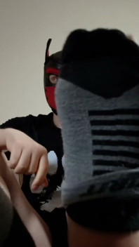 Playful Pup Tease Tickles Crotch Close