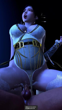 3d caliente asiática puta cosplay modelo engañando con gran polla