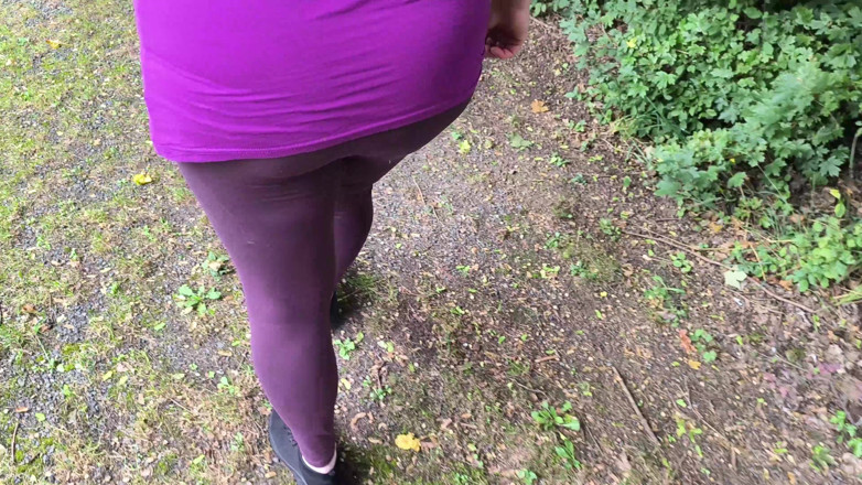 Bouncy Tits Action: Hard Titslapping Near the Pond
