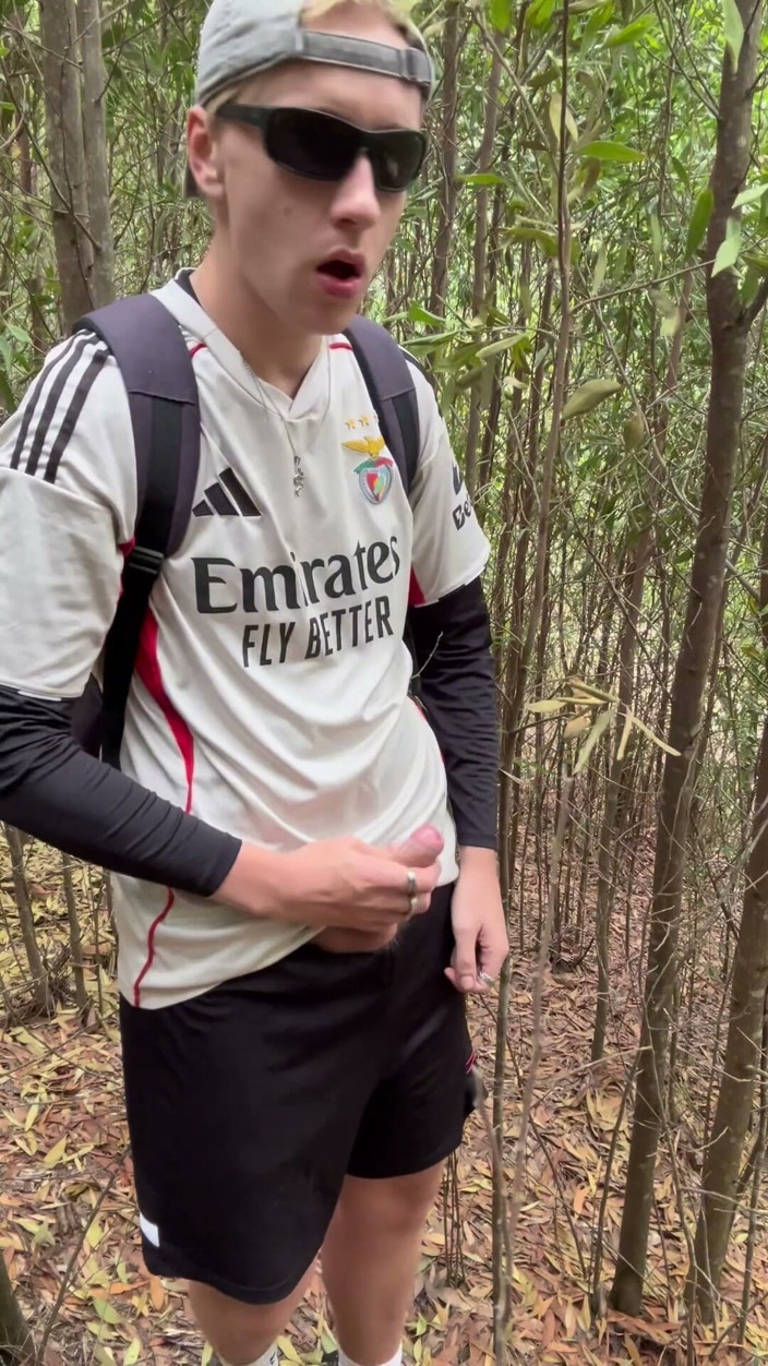 Axton Drake: Bro Hides on the Trail to Jerk off