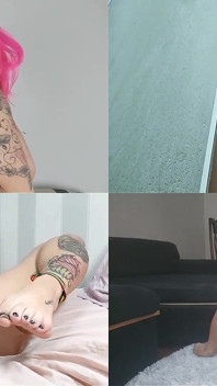Naughty Young Woman Fooling Around When Her Parents Leave the House.