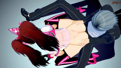 Cute idol Rise Kujikawa gets fucked doggystyle in front of a live crowd. Persona 4 Hentai