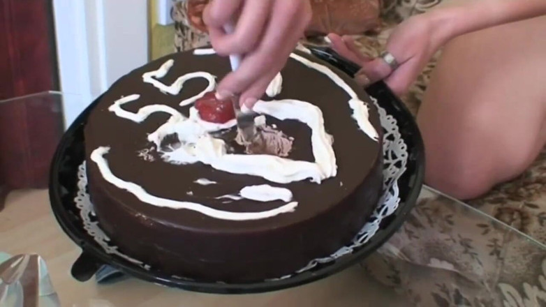 Old and young sex: For his birthday the gentleman gets a gift of a...
