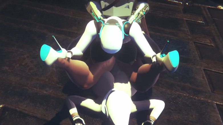 Wraith ward: Din Djarin having fun with 2 Haydee robots: Starwars the Mandalorian &amp;...