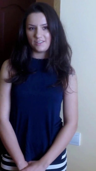 Sexy Amateur Brunette Strips and Shows Her Body