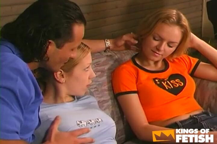18Teen+ Sexperience: Blonde teen and her girlfriend get pussies rammed by her...