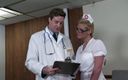 Leon Lambert: Gran polla paciente se corre sobre el culo de enfermera...