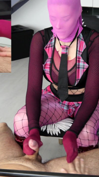 Pink Encasement Nylon Nora Fox Fuck Through Nylon