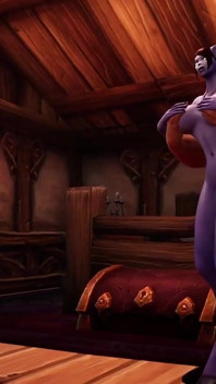 Draenei flicka lår onani | Warcraft parodi