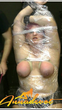 Tied Sagging Tits Nicely Spanked, While the Rest Is Wrapped in Foil, You Won't Believe How Wet I Get From It.