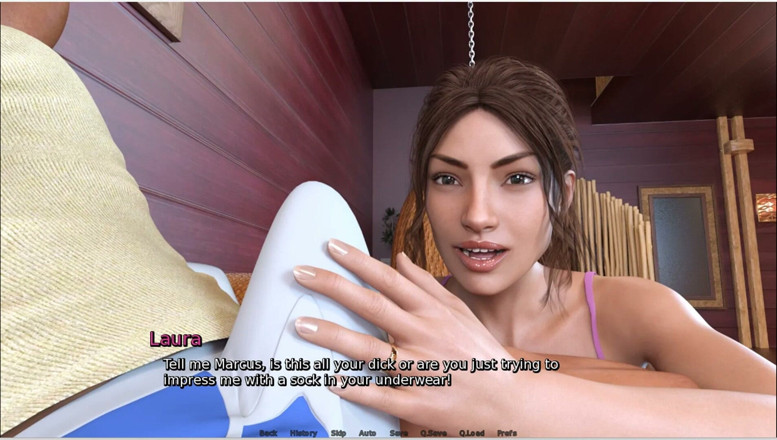 XXX Games Bunk: Laura Lustful Secret - Gameplay - Rolplay - Stepmom Puts Condom to Stepson's...